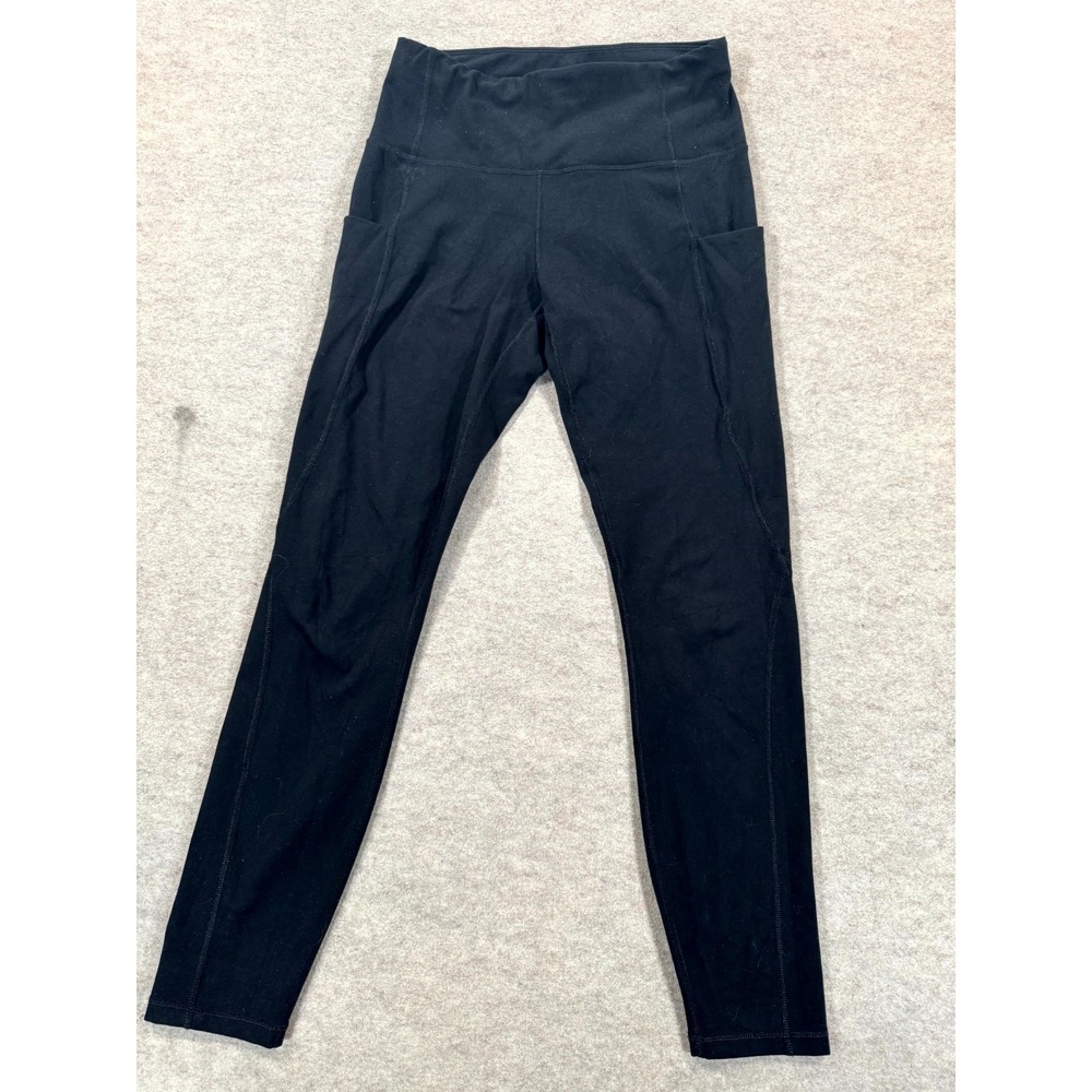 Athleta Ankle Leggings Womens Small Black Stretch Yoga Workout Activewear Pocket
